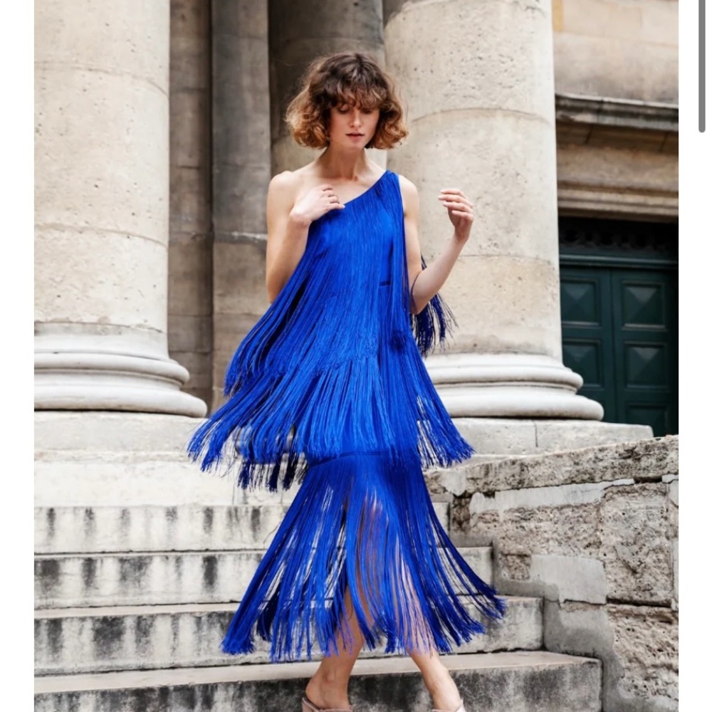 NEW CASCADA DRESS - COBALT BLUE